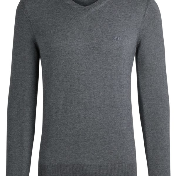 Pull Regular en laine vierge avec logo brodé – Hugo Boss