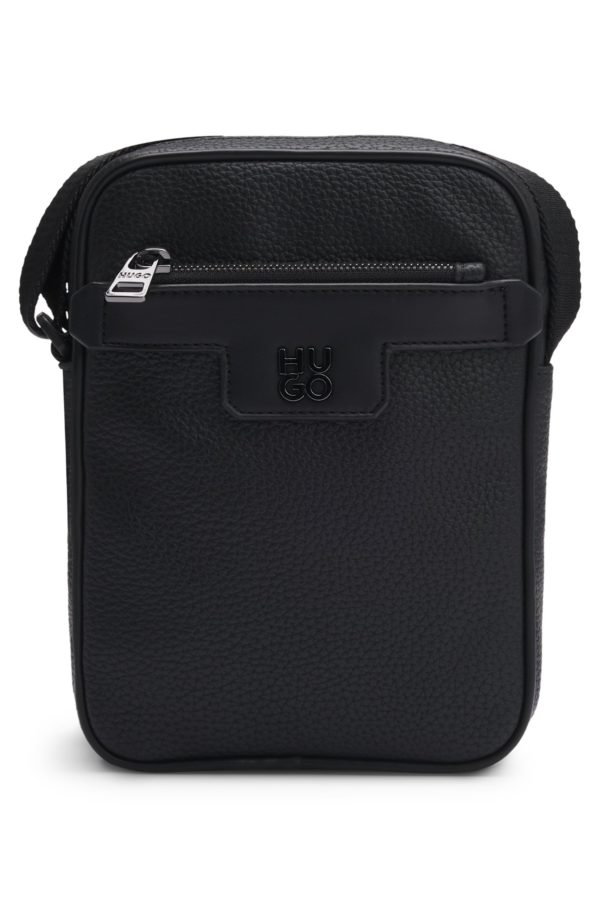 Hugo Boss Sac reporter en similicuir grainé à logo revisité