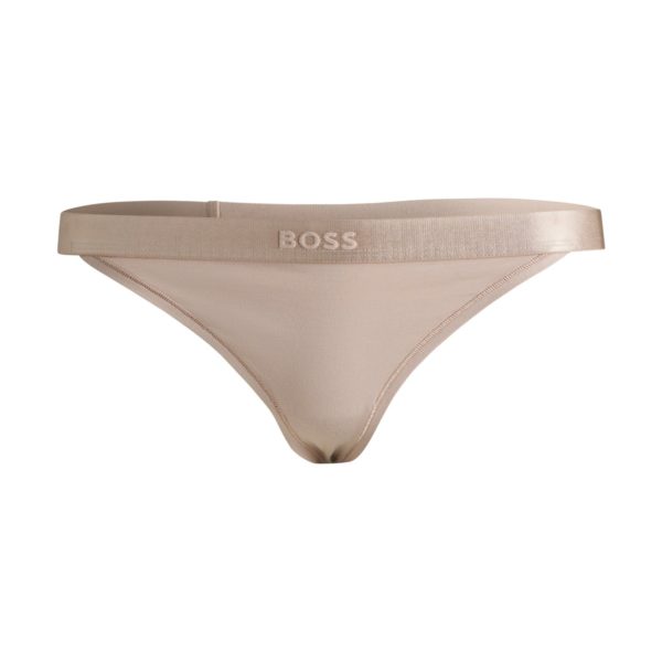 Hugo Boss String en coton mélangé avec taille logotée