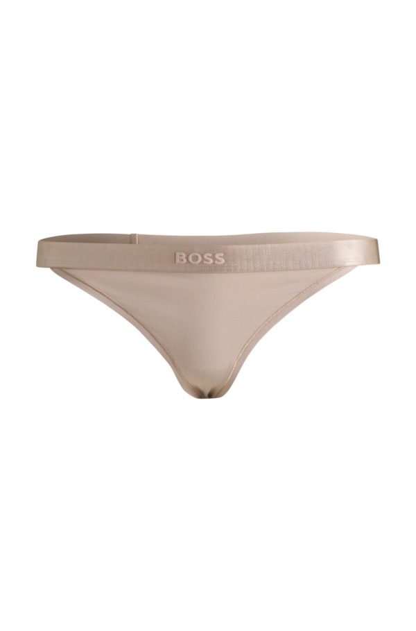 Hugo Boss String en coton mélangé avec taille logotée