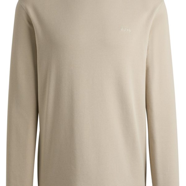 Hugo Boss T-shirt Regular en coton mélangé avec logo brodé