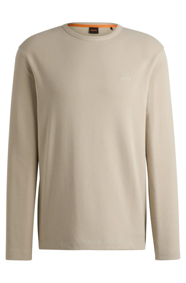 Hugo Boss T-shirt Regular en coton mélangé avec logo brodé