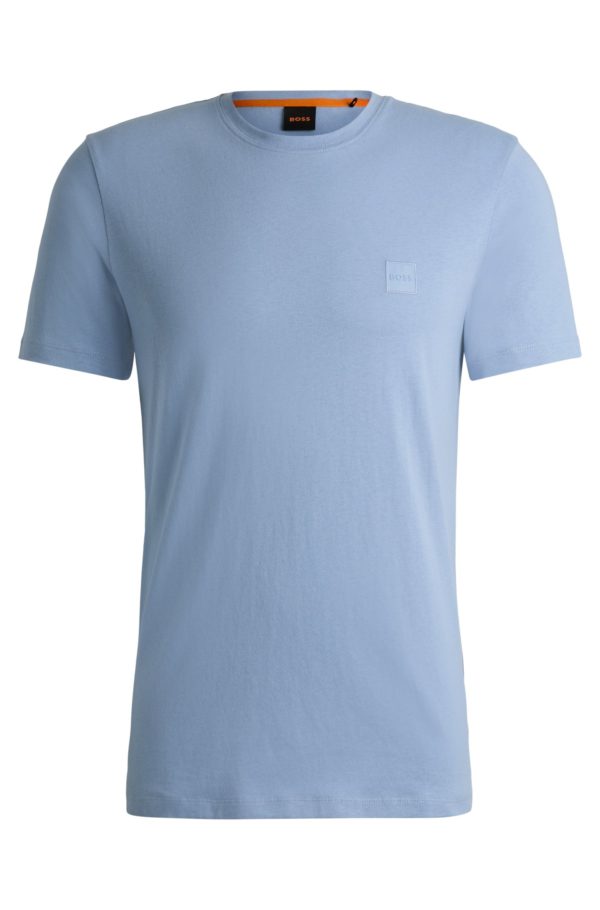 Hugo Boss T-shirt en jersey de coton avec patch logoté