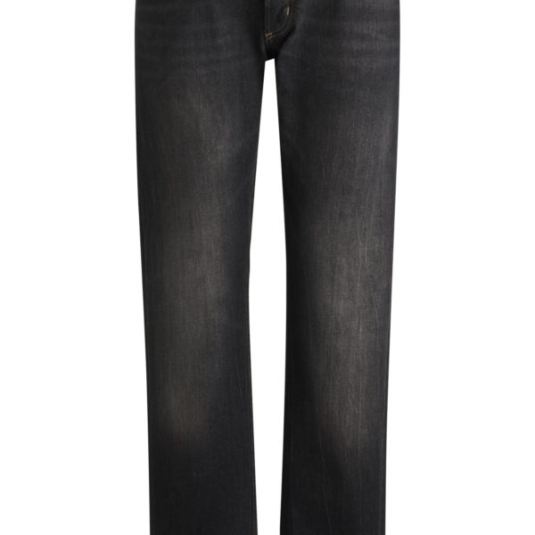Jean droit en denim stretch confortable noir délavé – Hugo Boss