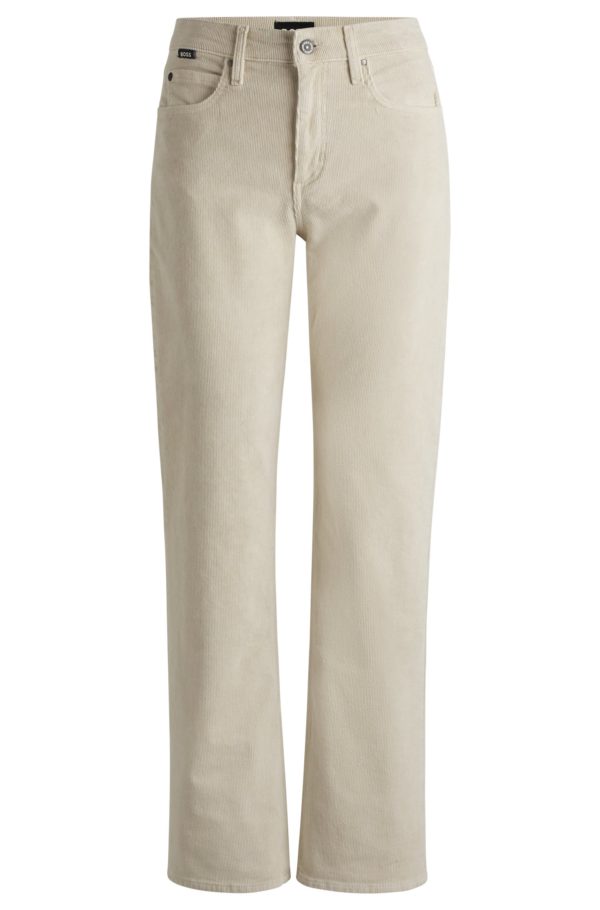 Hugo Boss Jean droit en velours côtelé de coton stretch