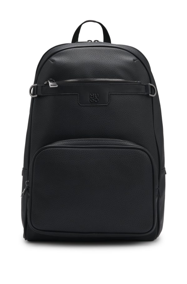 Hugo Boss Sac à dos en similicuir grainé avec logo revisité