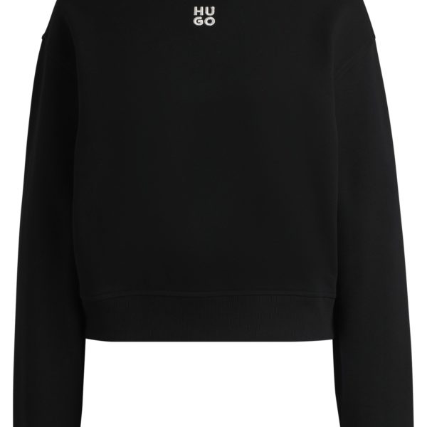 Sweat Relaxed en molleton de coton à logo revisité brodé – Hugo Boss