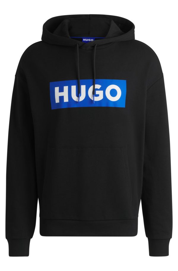 Hugo Boss Sweat à capuche Regular en molleton avec logo imprimé