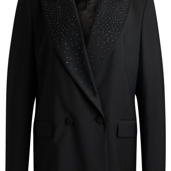 Hugo Boss Veste Relaxed à revers ornés de strass