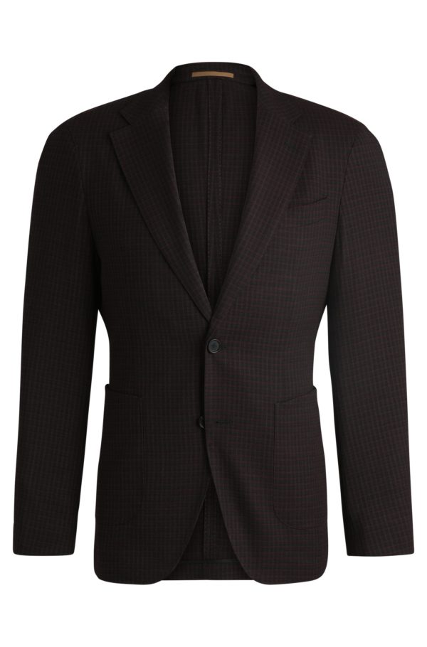 Hugo Boss Veste Slim en laine mélangée à carreaux