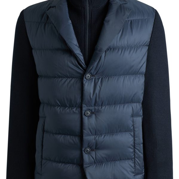 Hugo Boss Veste Slim hybride à empiècement en maille