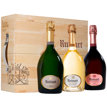 Champagne Ruinart – Cave Urbaine 3 Bouteilles – Blanc de Blancs – Rosé – Brut