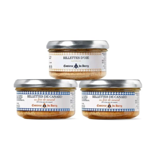 Lot de 3 Rillettes-Comtesse du Barry