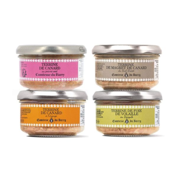 Lot de 4 terrines de canard-Comtesse du Barry