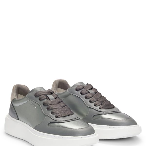 Baskets en similicuir avec détails argentés – Hugo Boss