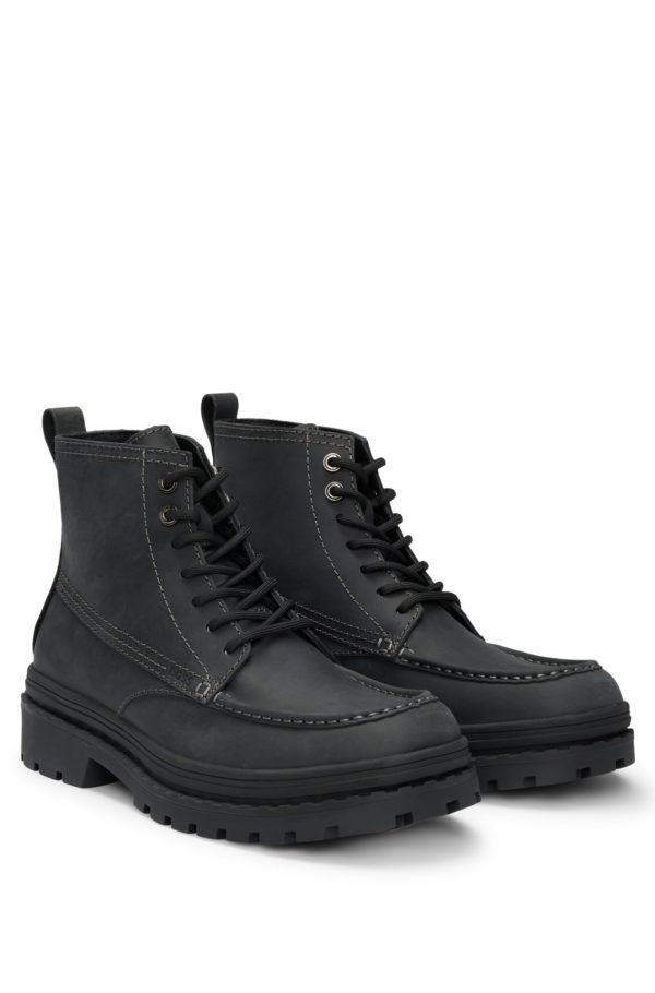 Hugo Boss Bottines en cuir avec semelle en gomme
