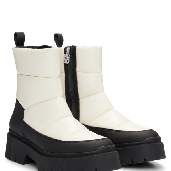 Hugo Boss Bottines en similicuir à effet matelassé