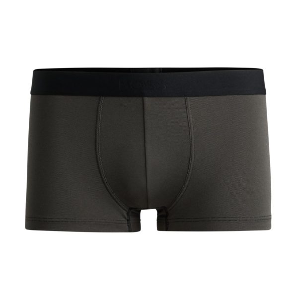 Boxer court à la coupe Regular Rise en piqué brillant avec taille logotée – Hugo Boss
