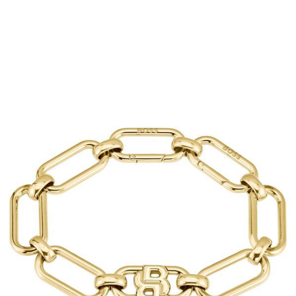 Hugo Boss Bracelet doré à monogramme Double B