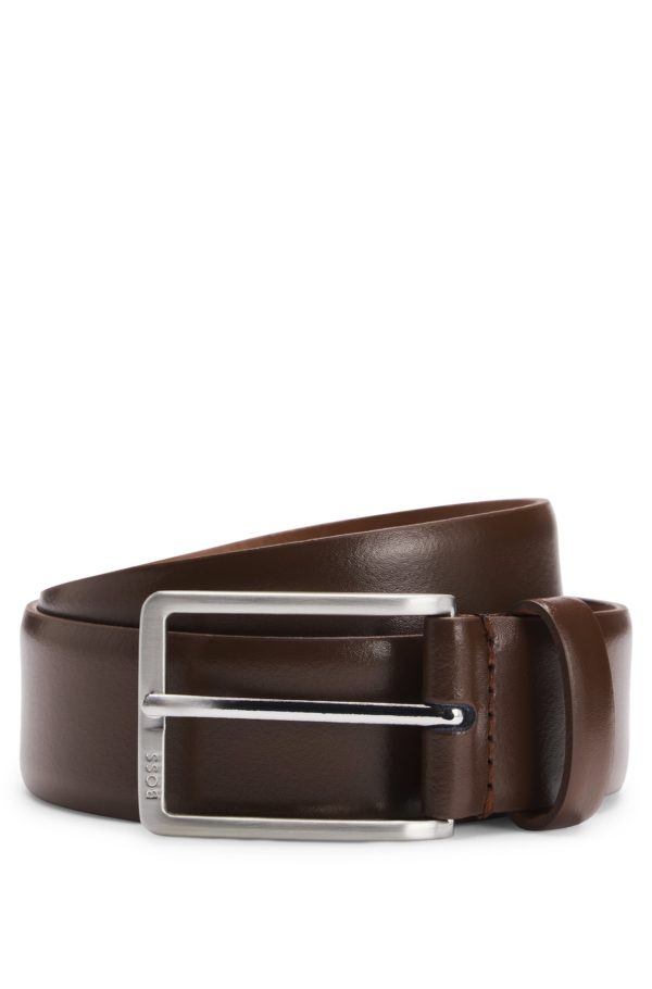 Hugo Boss Ceinture en cuir italien avec boucle à logo gravé