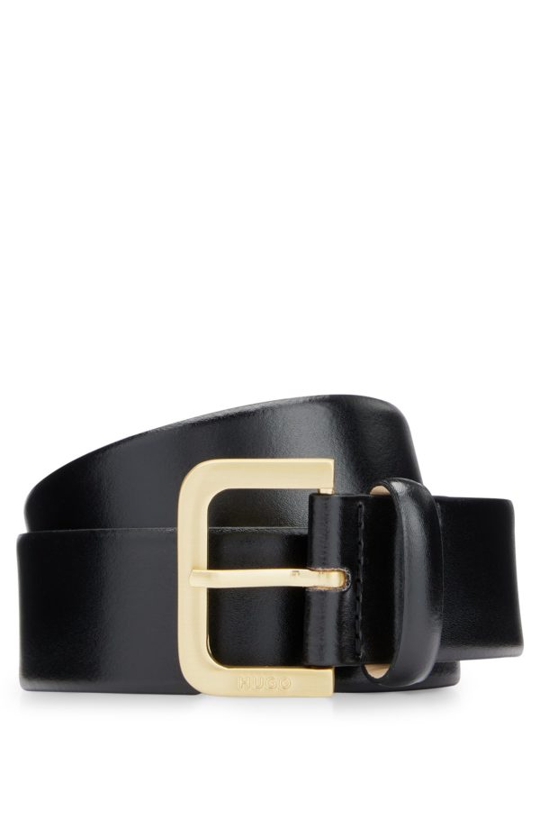 Hugo Boss Ceinture en cuir italien avec boucle gravée à ardillon