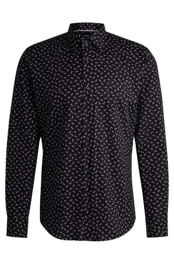 Hugo Boss Chemise Regular en coton stretch imprimé