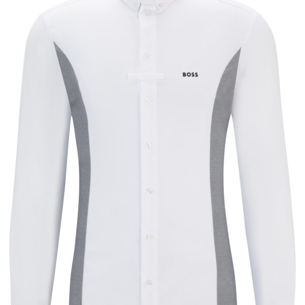 Hugo Boss Chemise d’équitation de concours avec empiècements chinés