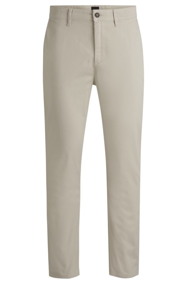 Hugo Boss Chino Tapered en satin de coton stretch