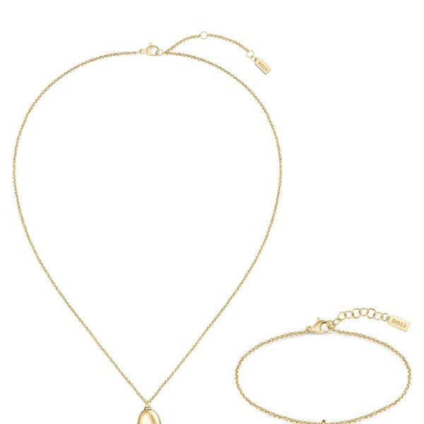 Coffret cadeau avec collier et bracelet à pendentif cœur – Hugo Boss