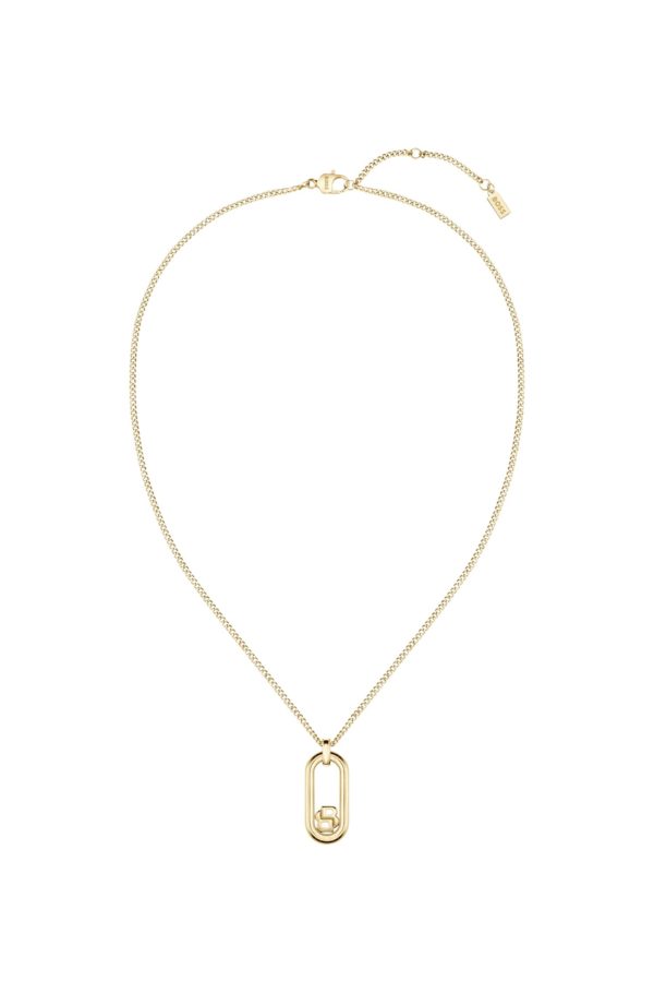 Hugo Boss Collier chaîne doré avec pendentif monogramme double B