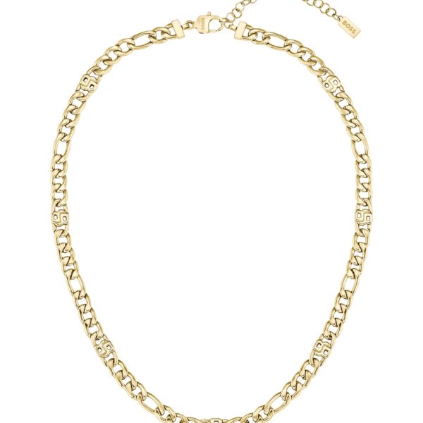 Collier chaîne dorée à monogrammes double B – Hugo Boss