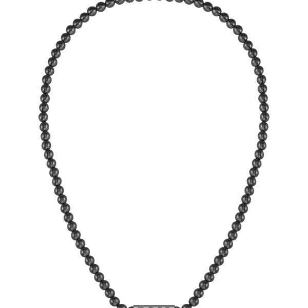 Hugo Boss Collier de perles avec fermoir octogonal logoté