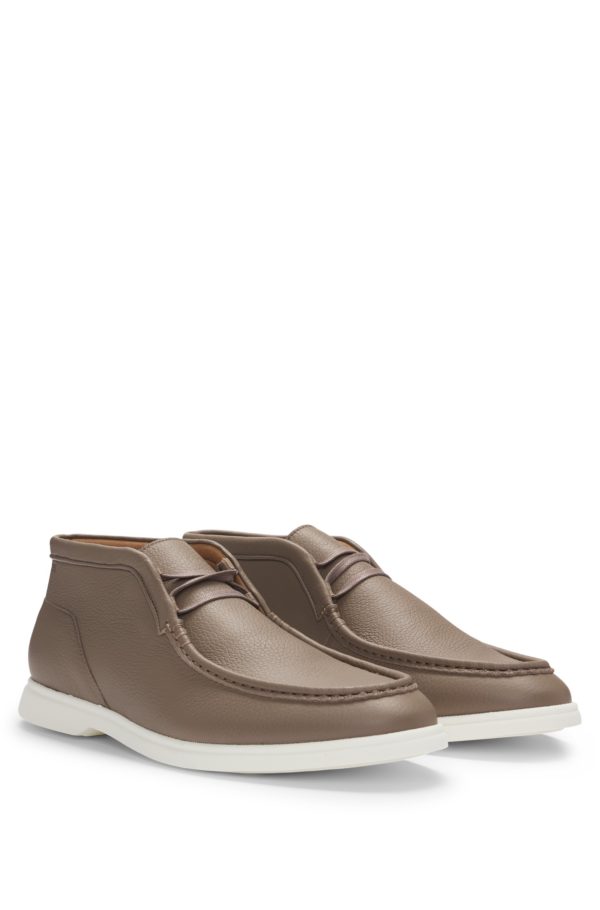 Hugo Boss Desert boots en cuir foulonné à plateau