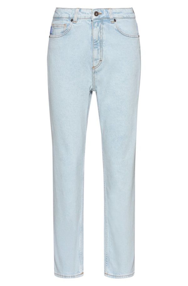 Hugo Boss Jean Mom en denim stretch bleu vert