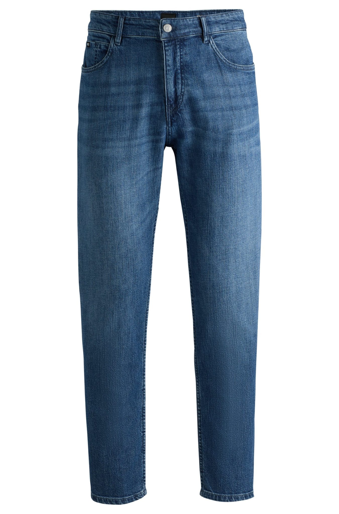 Hugo Boss Jean Regular bleu en denim stretch mécanique