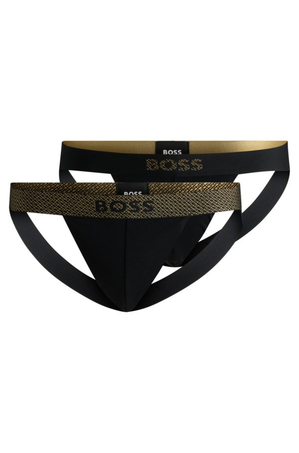 Hugo Boss Lot de deux jockstraps en coton stretch