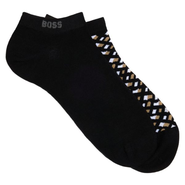 Lot de deux paires de chaussettes basses en coton mélangé – Hugo Boss