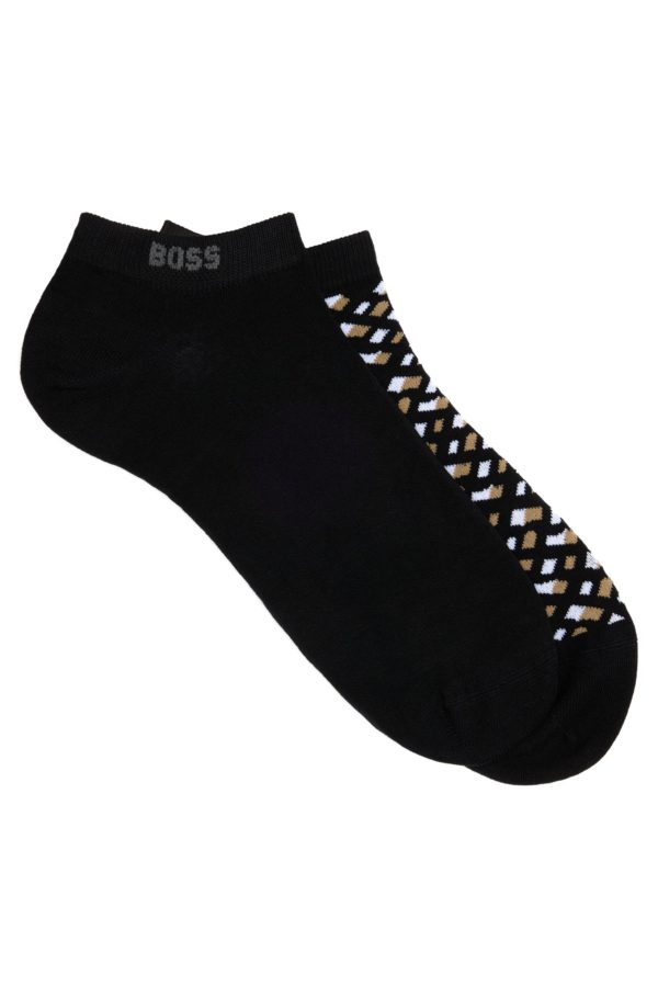 Hugo Boss Lot de deux paires de chaussettes basses en coton mélangé