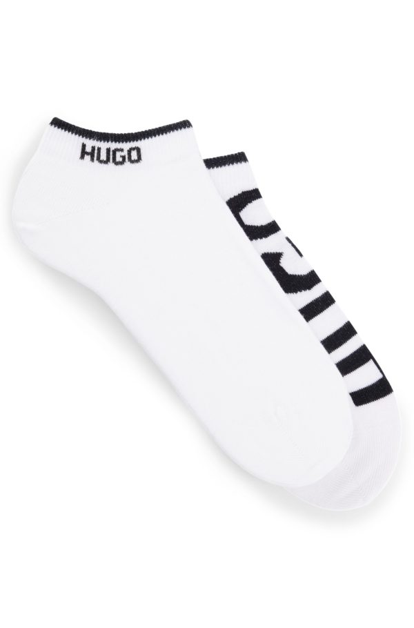 Hugo Boss Lot de deux paires de chaussettes basses en coton mélangé à logos