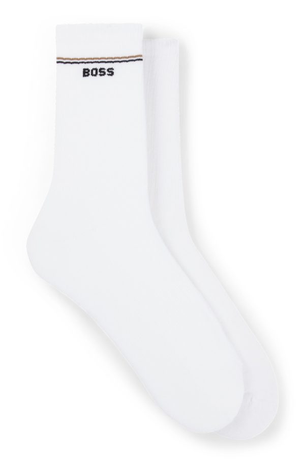 Hugo Boss Lot de deux paires de chaussettes mi-mollet avec logos