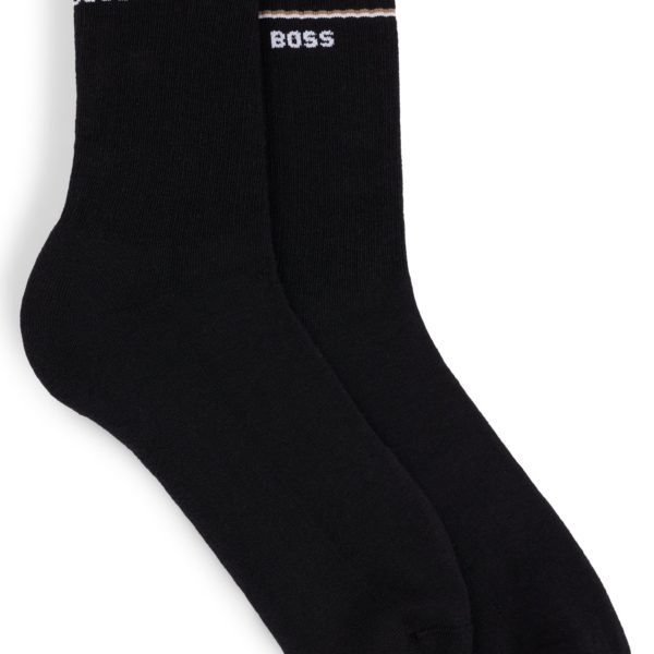 Lot de deux paires de chaussettes mi-mollet avec logos – Hugo Boss