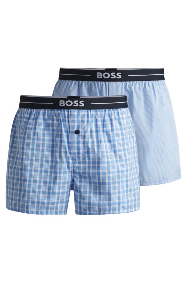 Hugo Boss Lot de deux shorts de pyjama en coton à taille logo
