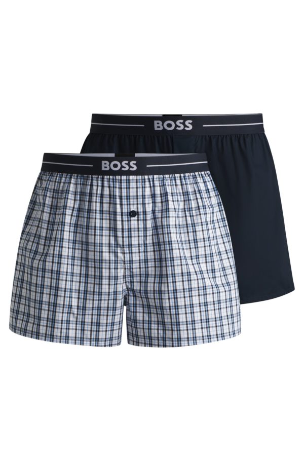 Hugo Boss Lot de deux shorts de pyjama en coton à taille logo