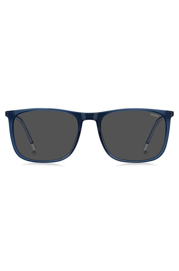 Hugo Boss Lunettes de soleil bleues avec logos