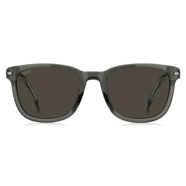 Hugo Boss Lunettes de soleil en acétate gris avec effet transparent