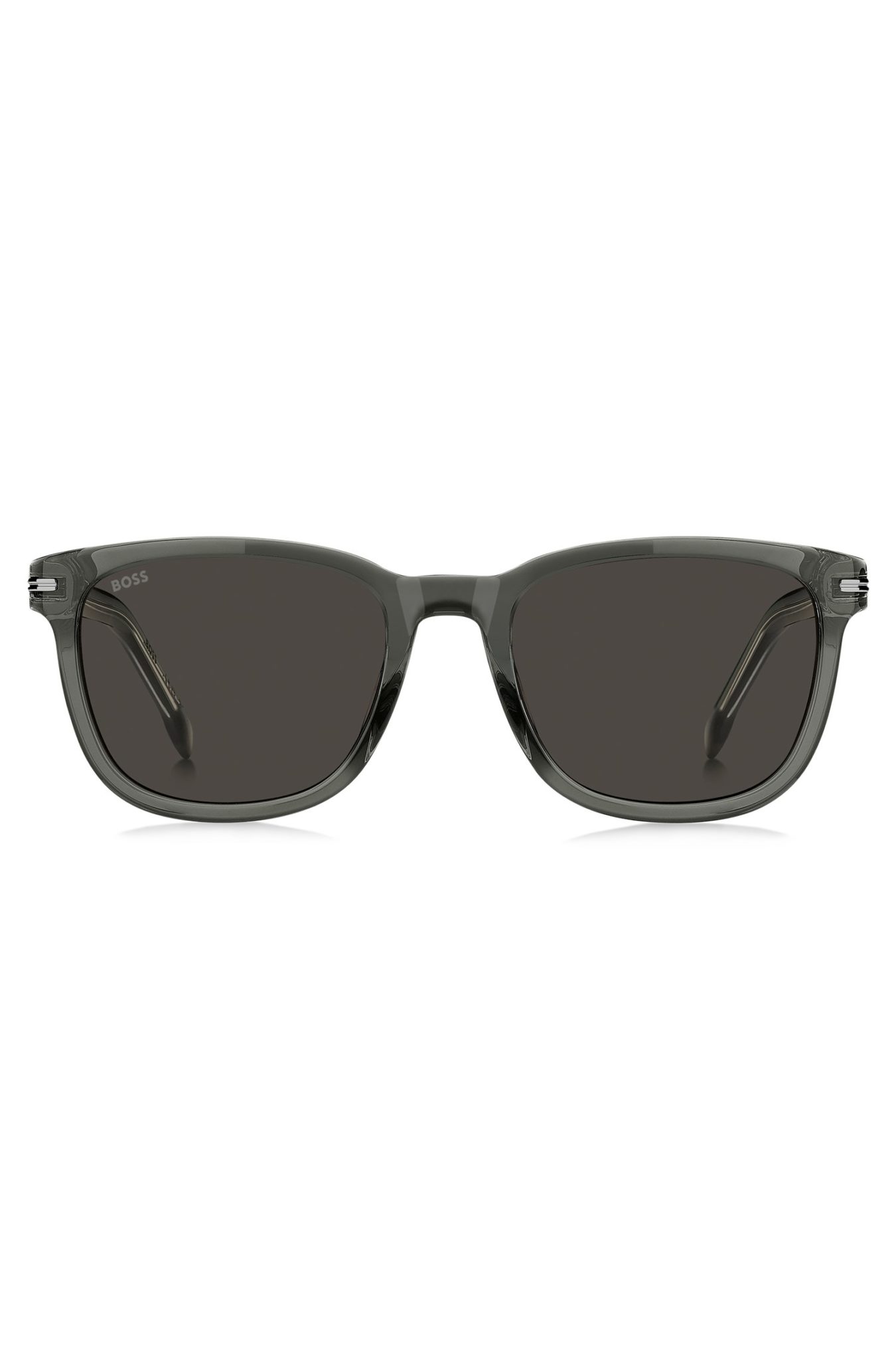 Hugo Boss Lunettes de soleil en acétate gris avec effet transparent