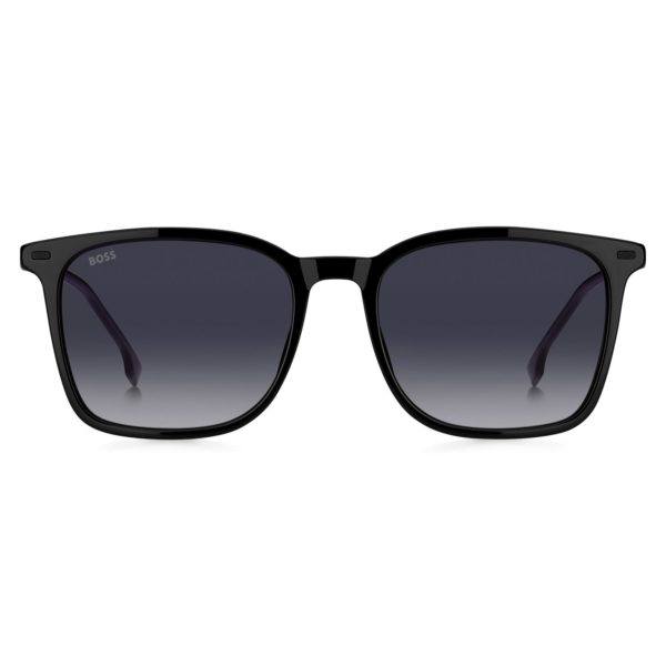 Hugo Boss Lunettes de soleil en acétate noir avec branches en acier