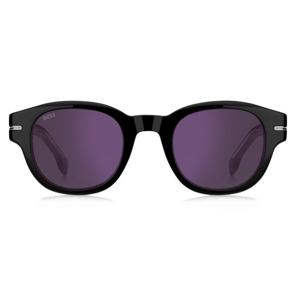 Hugo Boss Lunettes de soleil en acétate noir avec verres violets