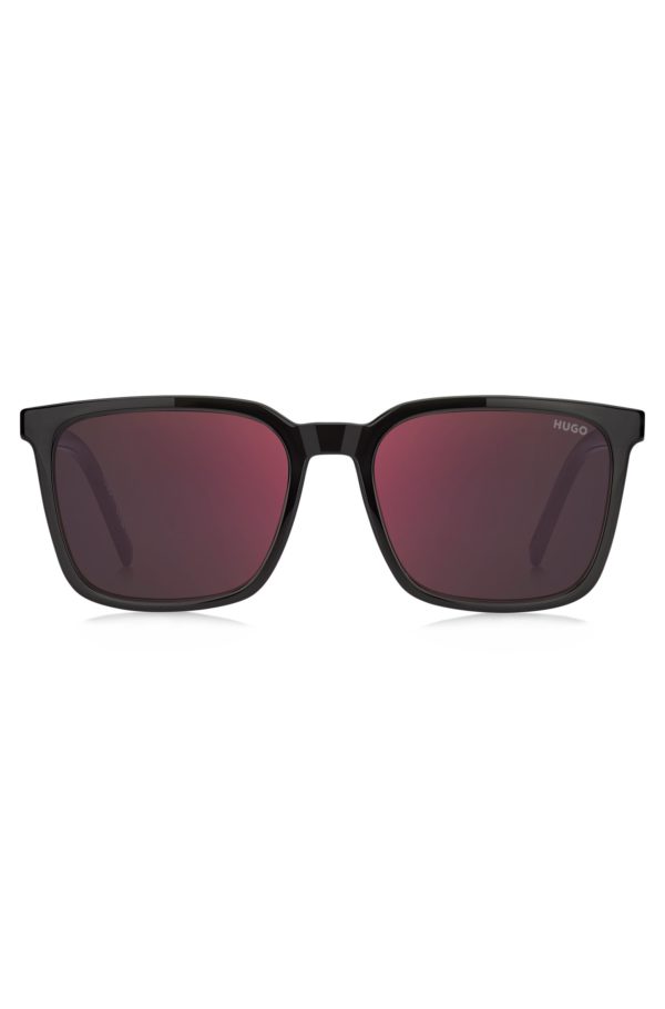 Hugo Boss Lunettes de soleil grises avec branches texturées
