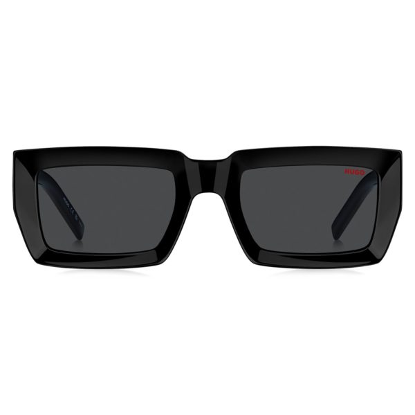 Hugo Boss Lunettes de soleil noires avec branches à logo revisité